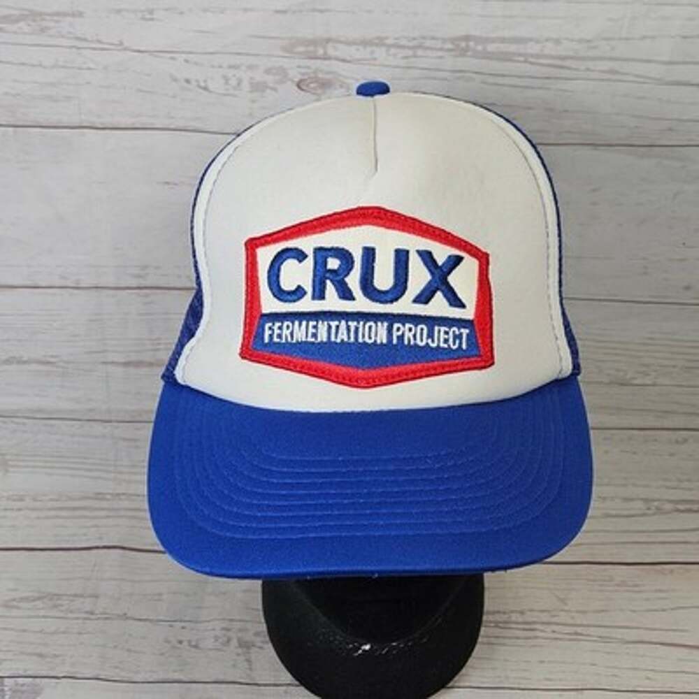 Crux Fermentation Project OTTO Trucker Hat Men's One Size Snapback Blue White